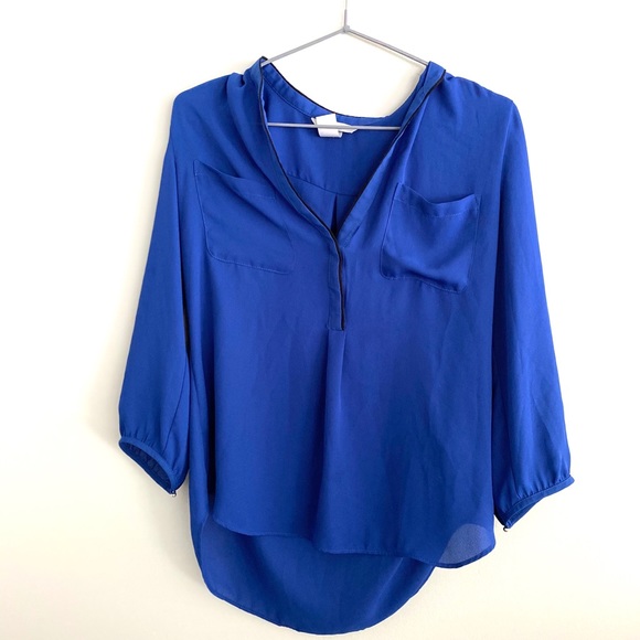 H&M Dressy Blue Blouse **New without Tags!** - Picture 1 of 8